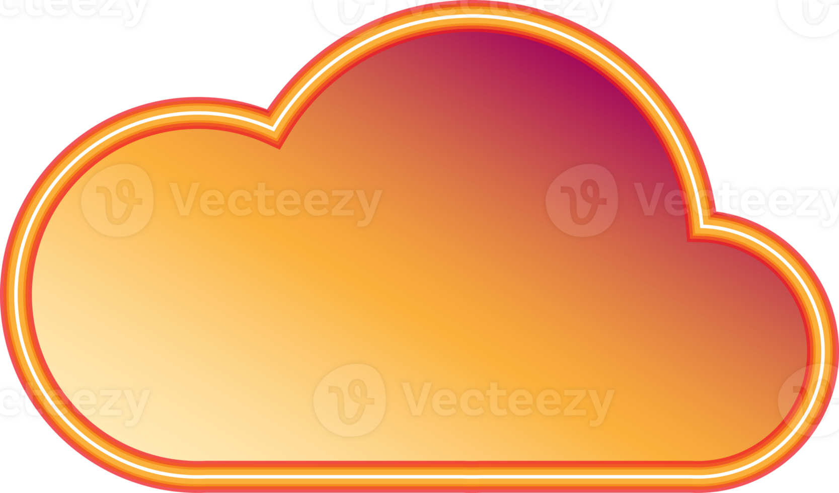 Cloud icon element for decoration backgrounds png