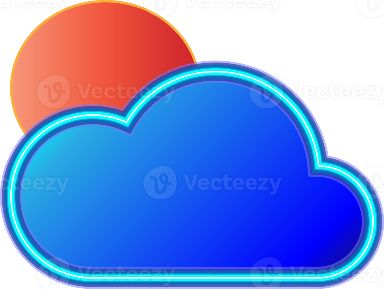 Cloud icon element for decoration backgrounds png