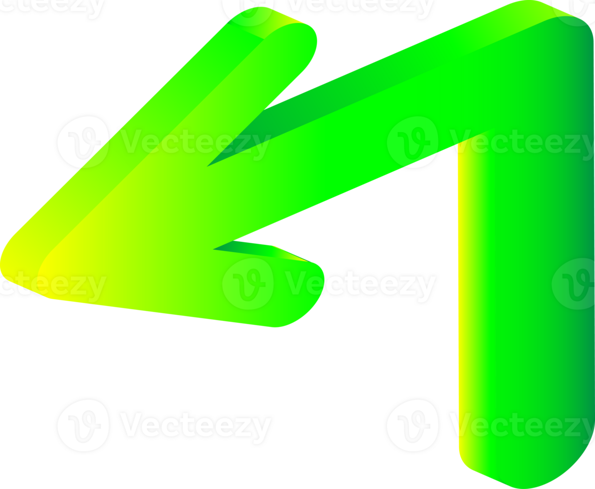 Arrow 3d isometric icon infographic for decoration background png