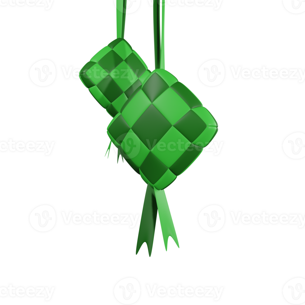 ketupat ramadan 3d modeling png