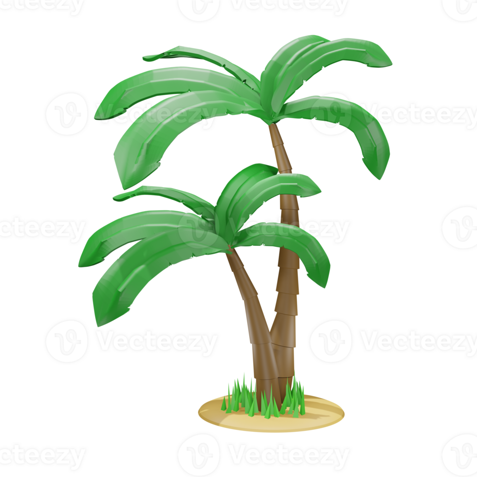 3d modeling png coconut tree
