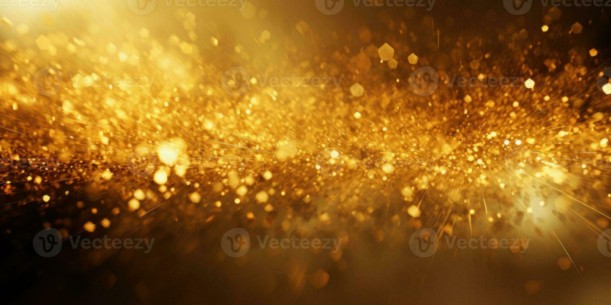 A shiny gold color glitter background. AI generated photo