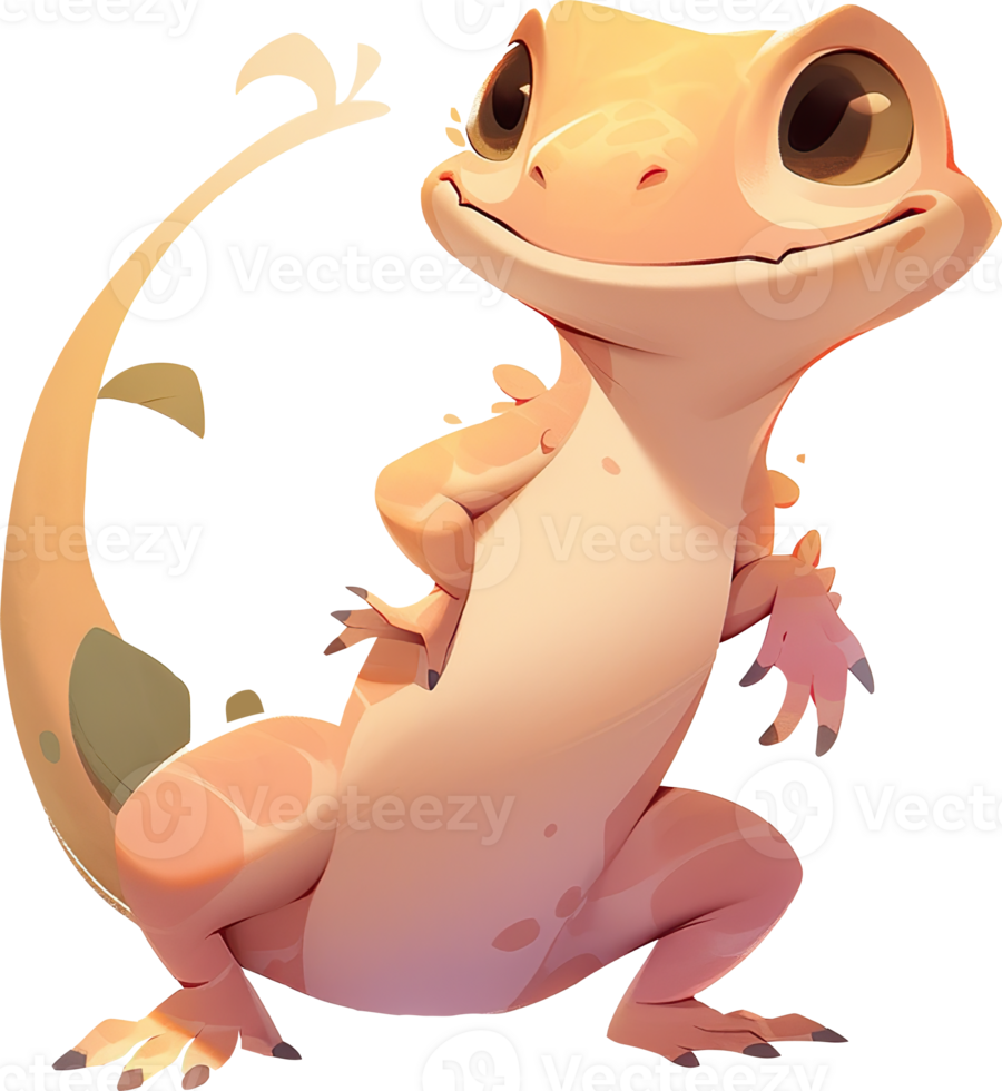 A gecko with a picture of a lizard on its back with png