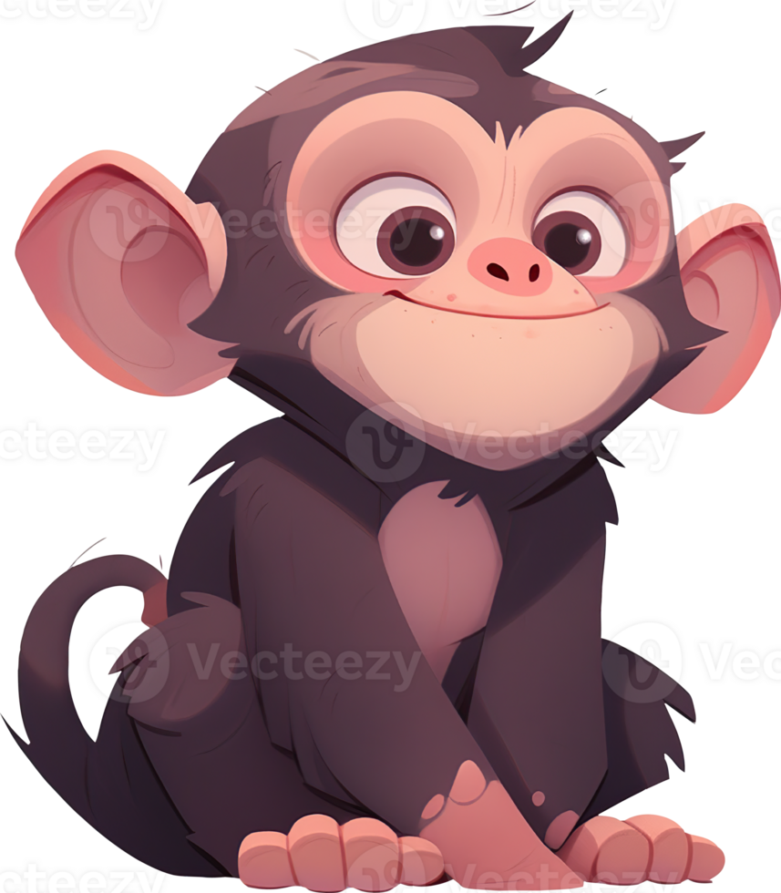 uma cenário do uma macaco com uma fundo com ai gerado png