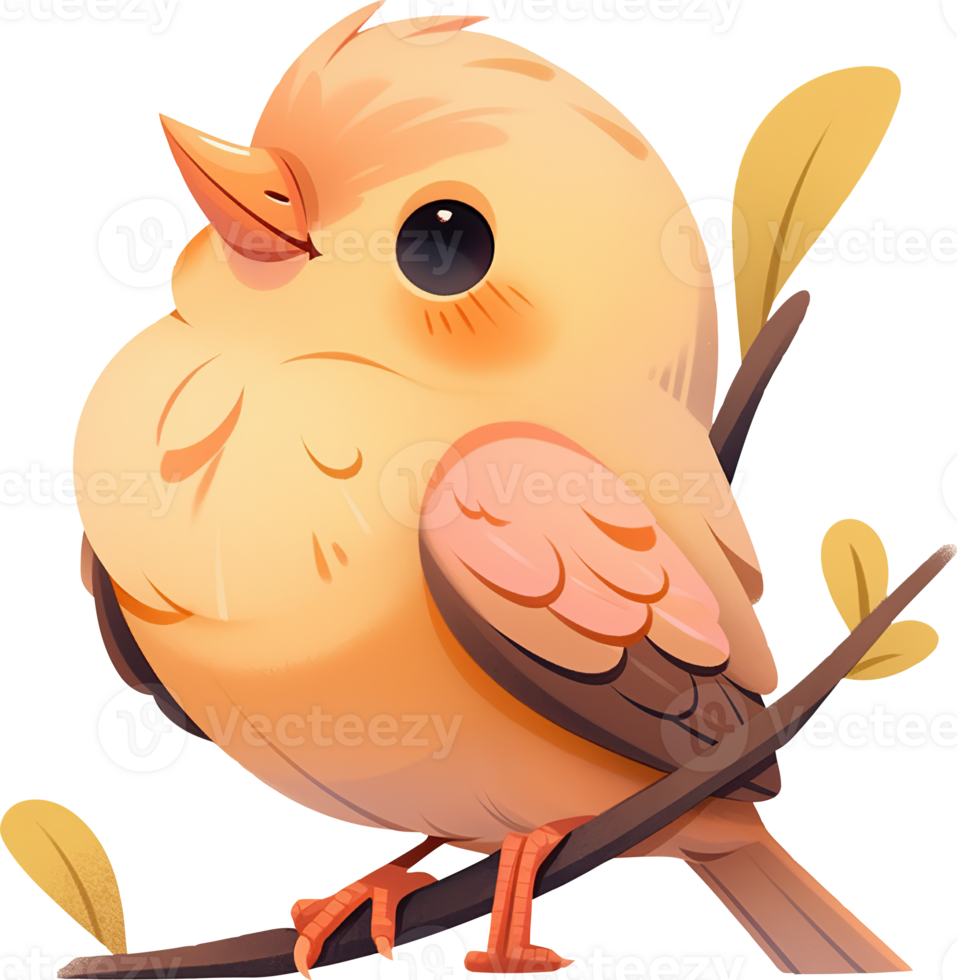 A picture of a yellow bird with a background of dots and a white background with png