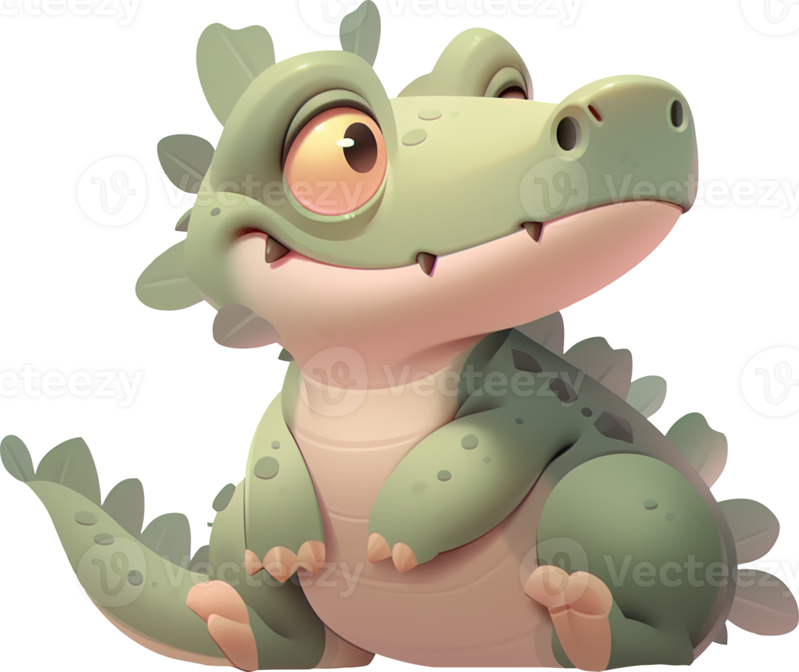 A cartoon of a crocodile with a clipboard background with png