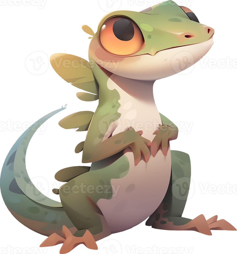 A gecko with a picture of a lizard on its back with png
