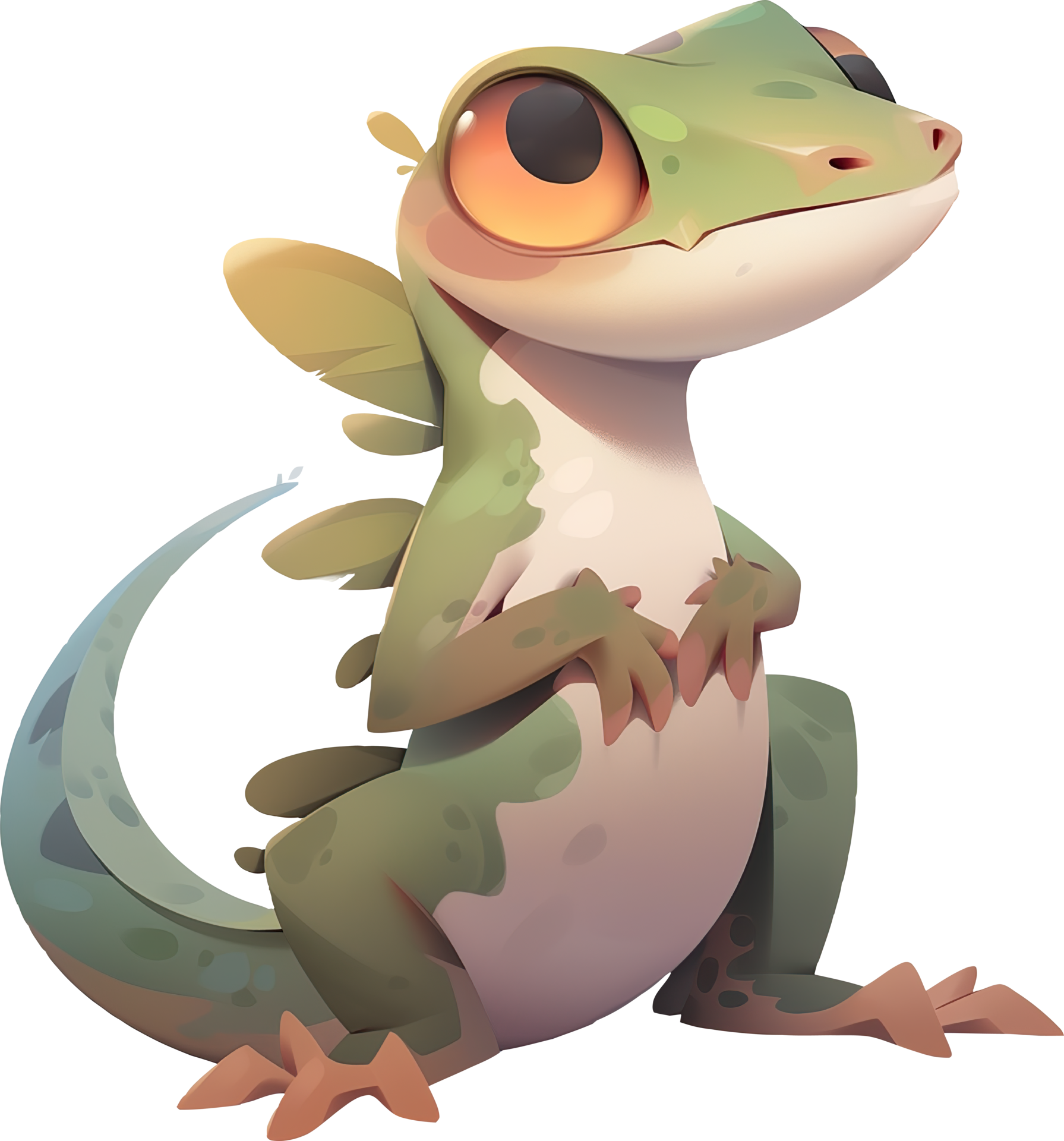 A gecko with a picture of a lizard on its back with 26910668 PNG