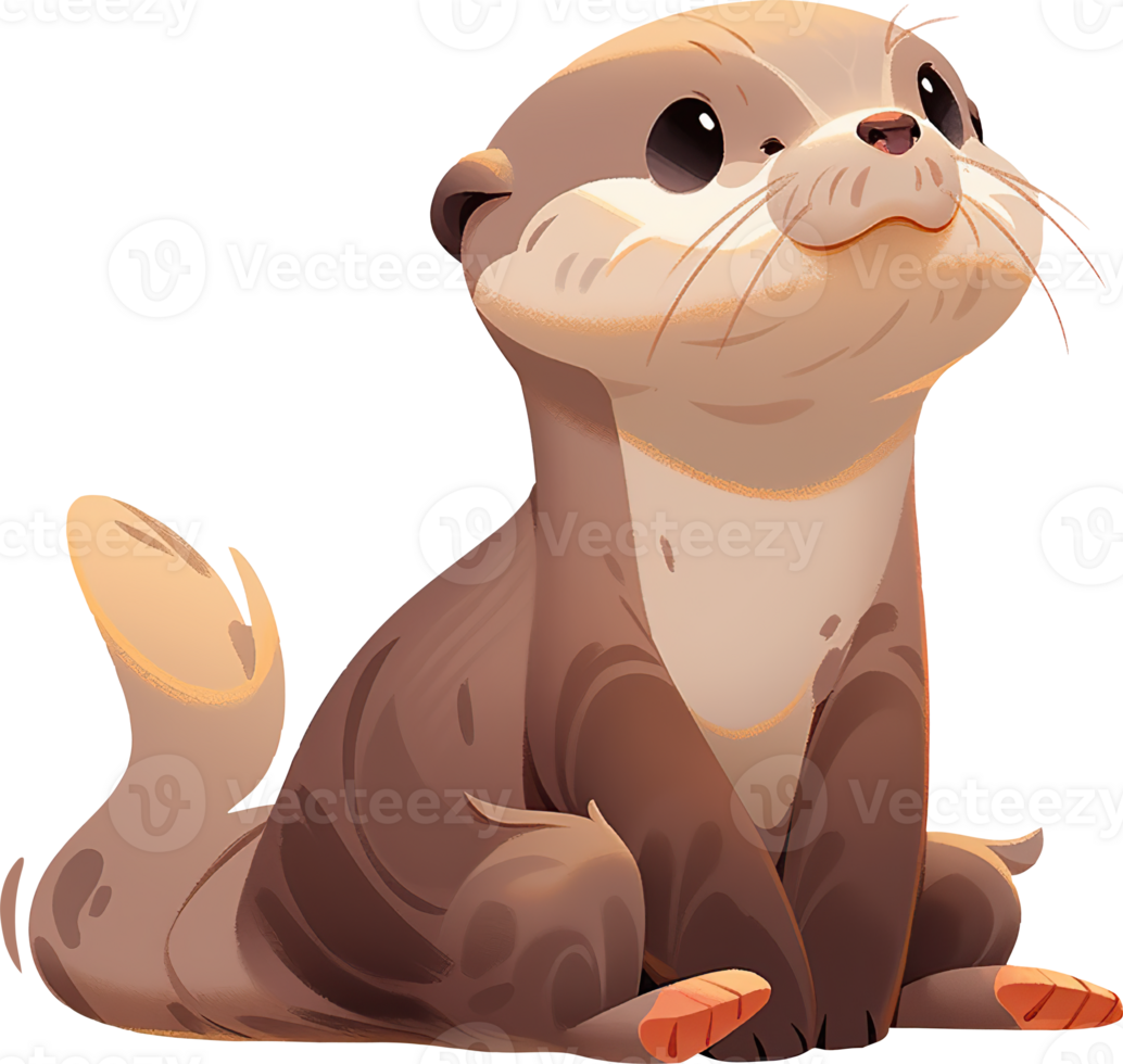 Playful Otters Captivating Moments in the Water with png