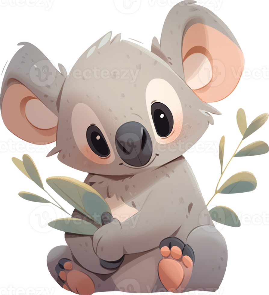 In the Wild with Koalas Serene and Endearing with AI Generated png