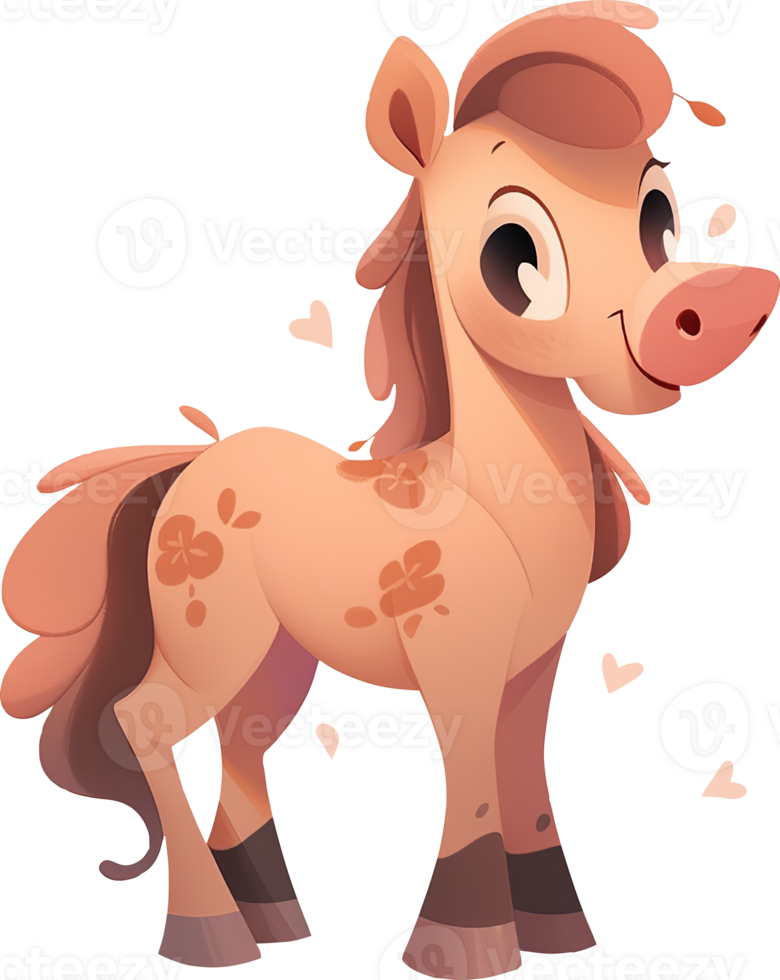 Horse Herds Unity in the Fields with AI Generated png