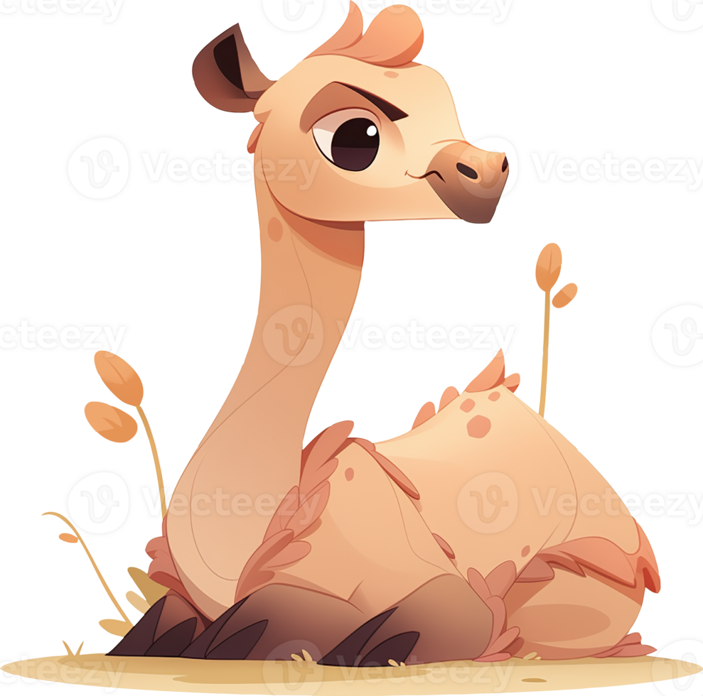 Graceful Camels Captivating Moments in the Desert with AI Generated png