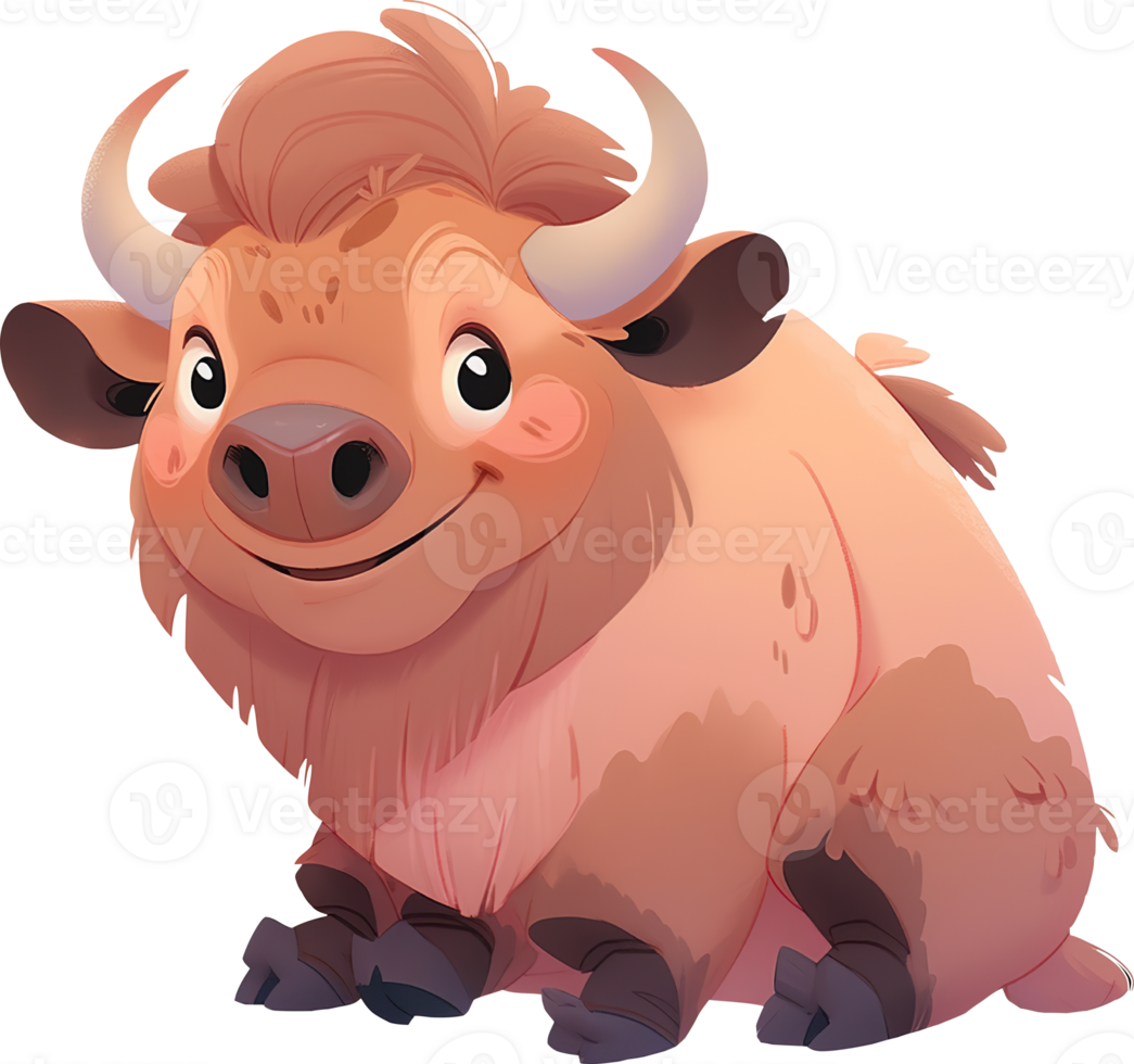 Running with the Bison Witnessing Power and Speed with AI Generated png