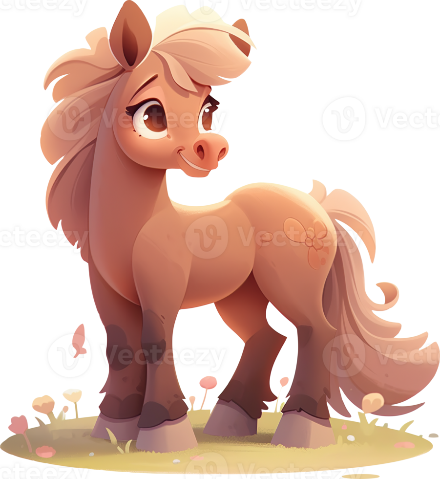 Pasture Prancers Witnessing Horses in their Habitat with AI Generated png
