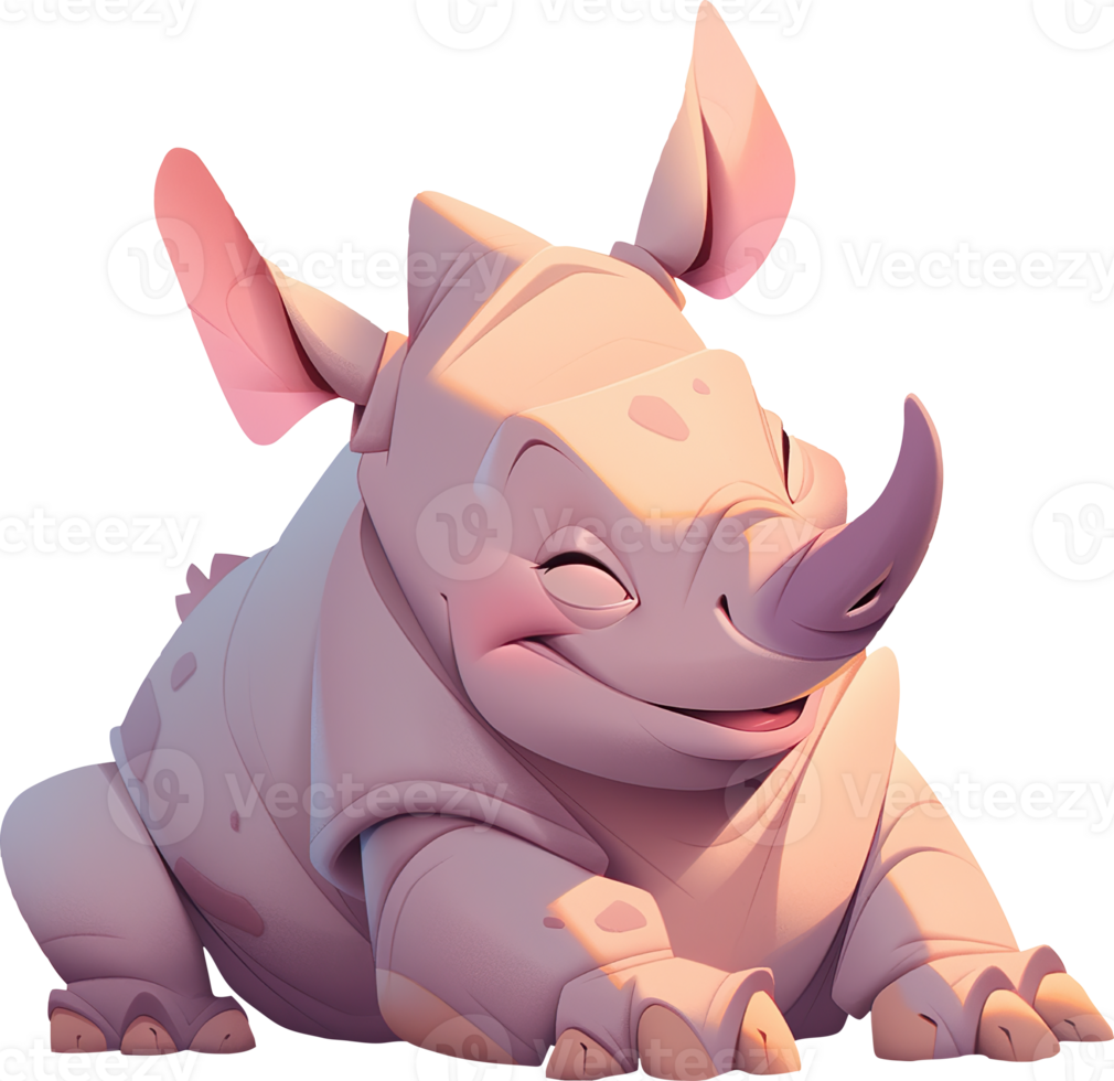 Horned Protectors Life of a Rhinoceros with AI Generated png