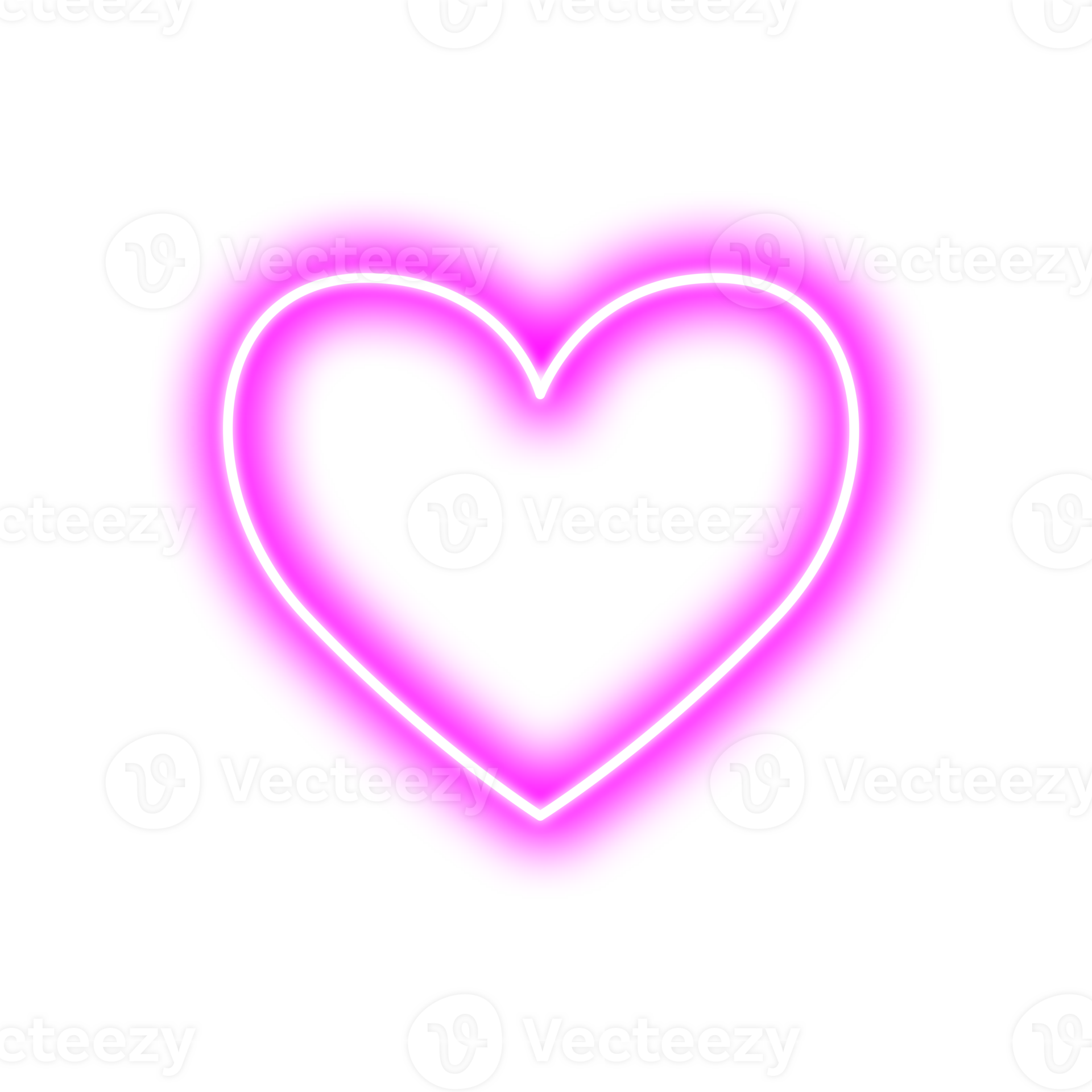pink neon light heart icon glows in the light 26911161 PNG