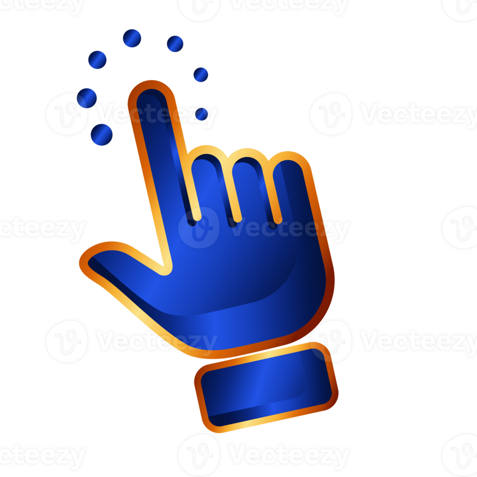 finger hand markören ikon för klick symbol, genomskinlig bakgrund png