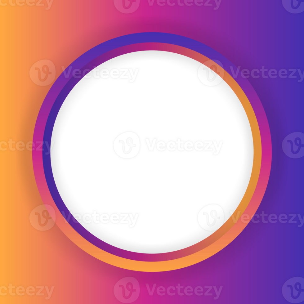 gradient purple circle frame on transparent background png