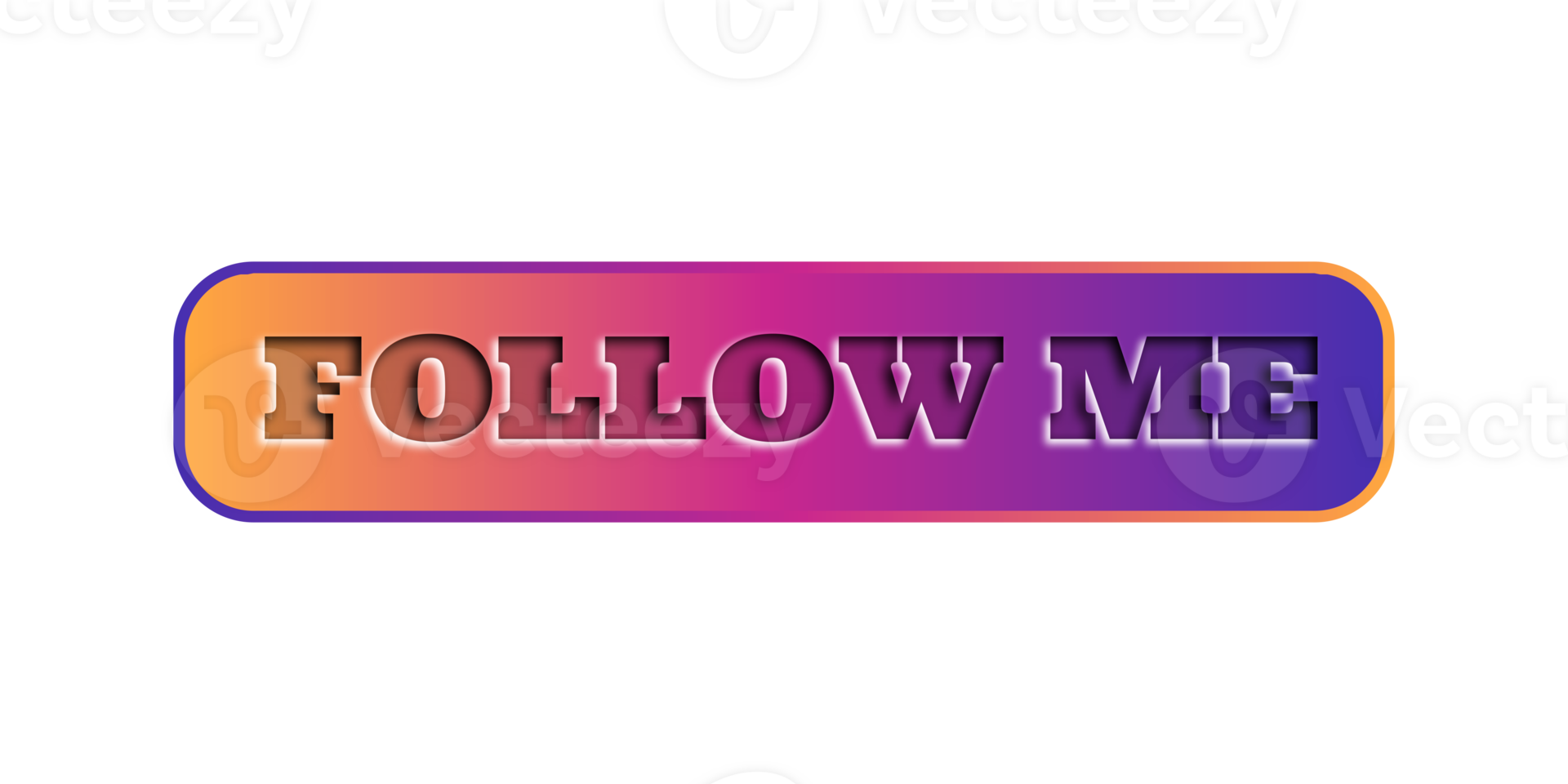 follow me button social media element design png