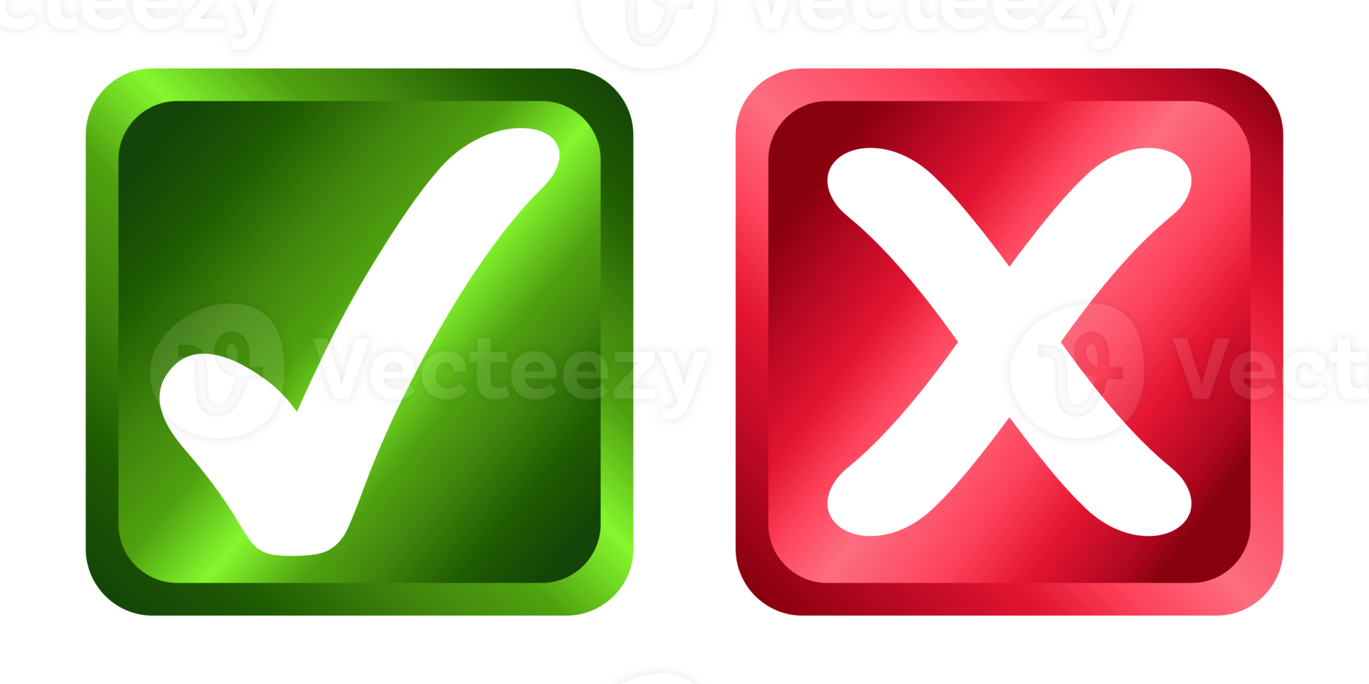 yes or no button. tick and cross button png