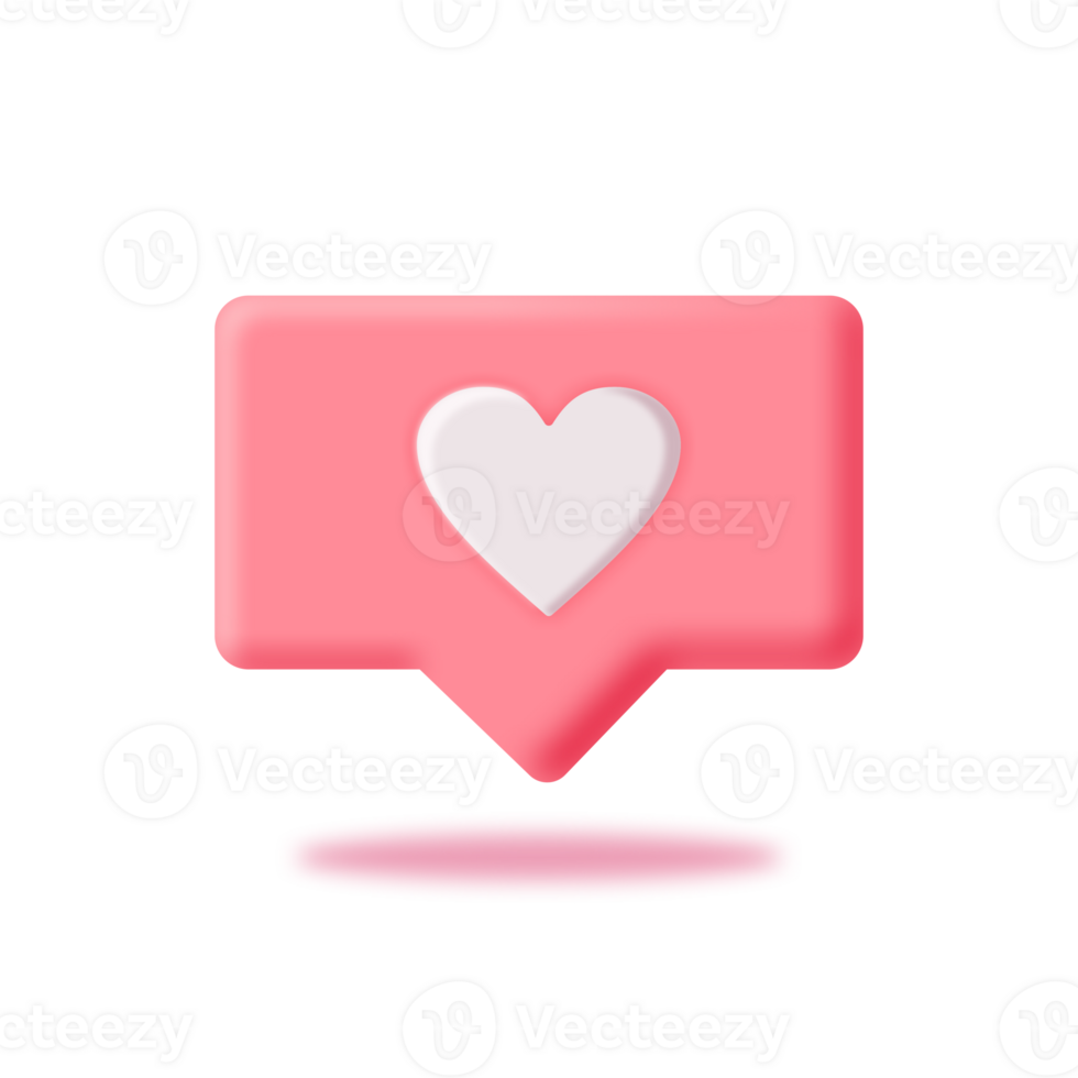 love icon bubble and notification png