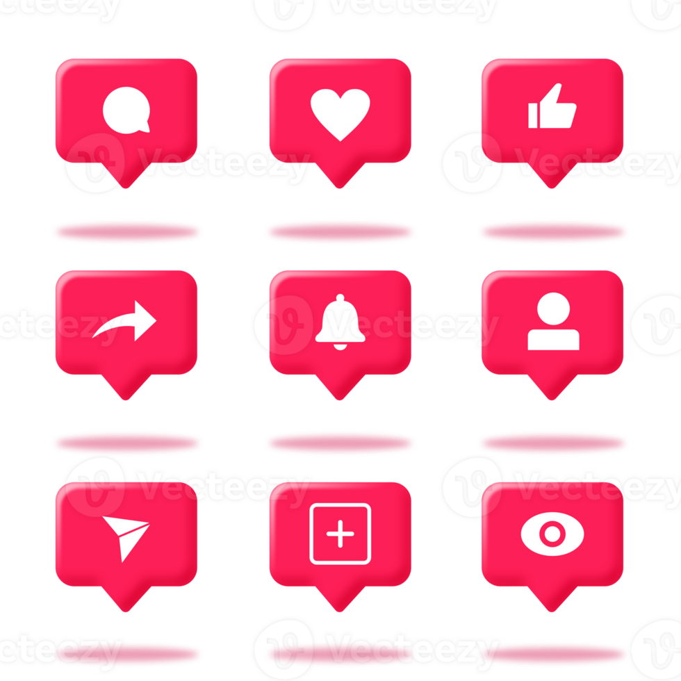 bubble set icons and notifications png
