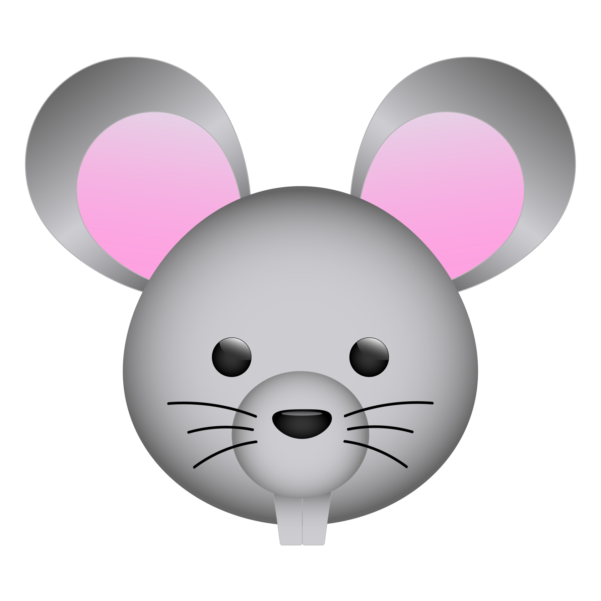 Cute cartoon mouse head 26911283 PNG