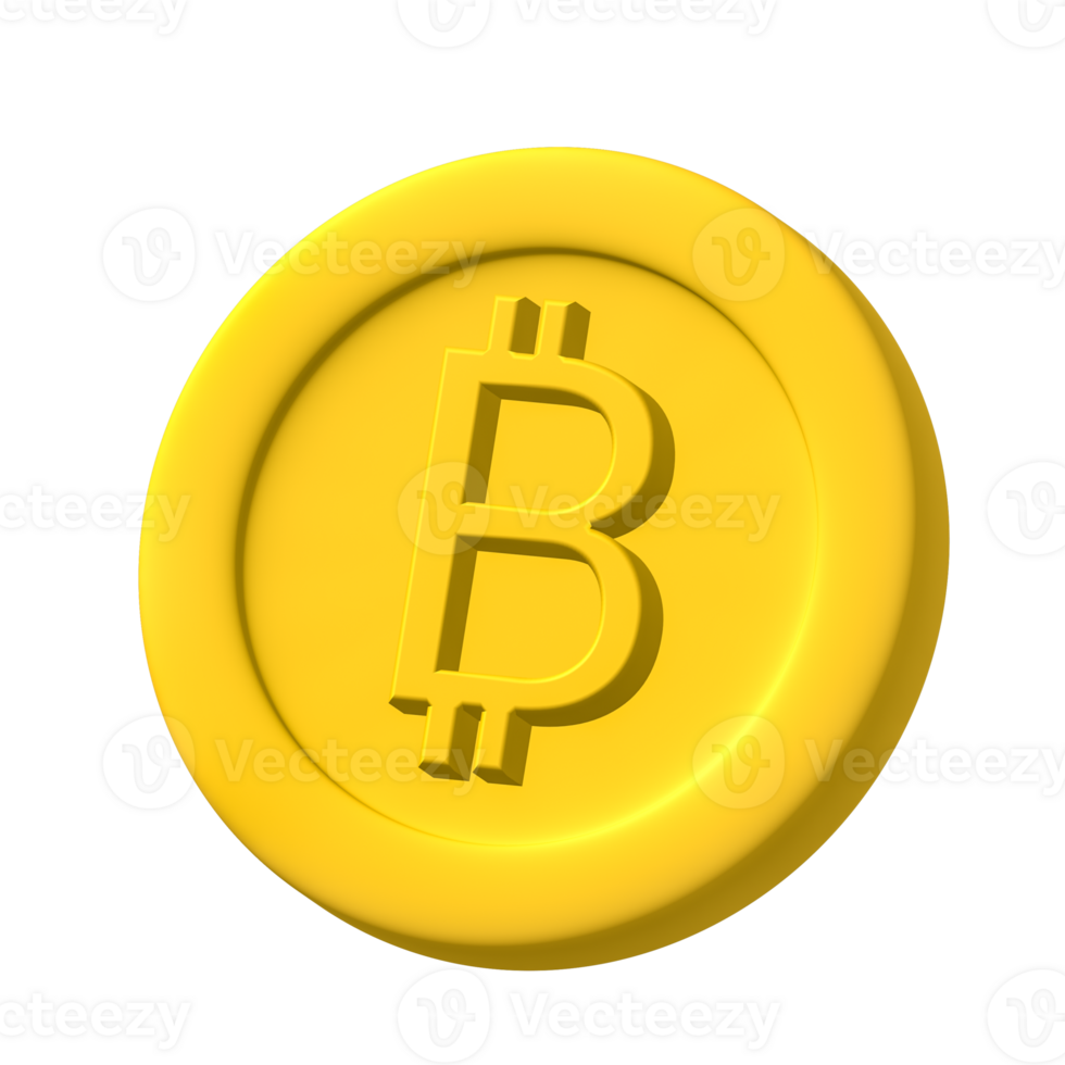 Low poly Bitcoin coin png