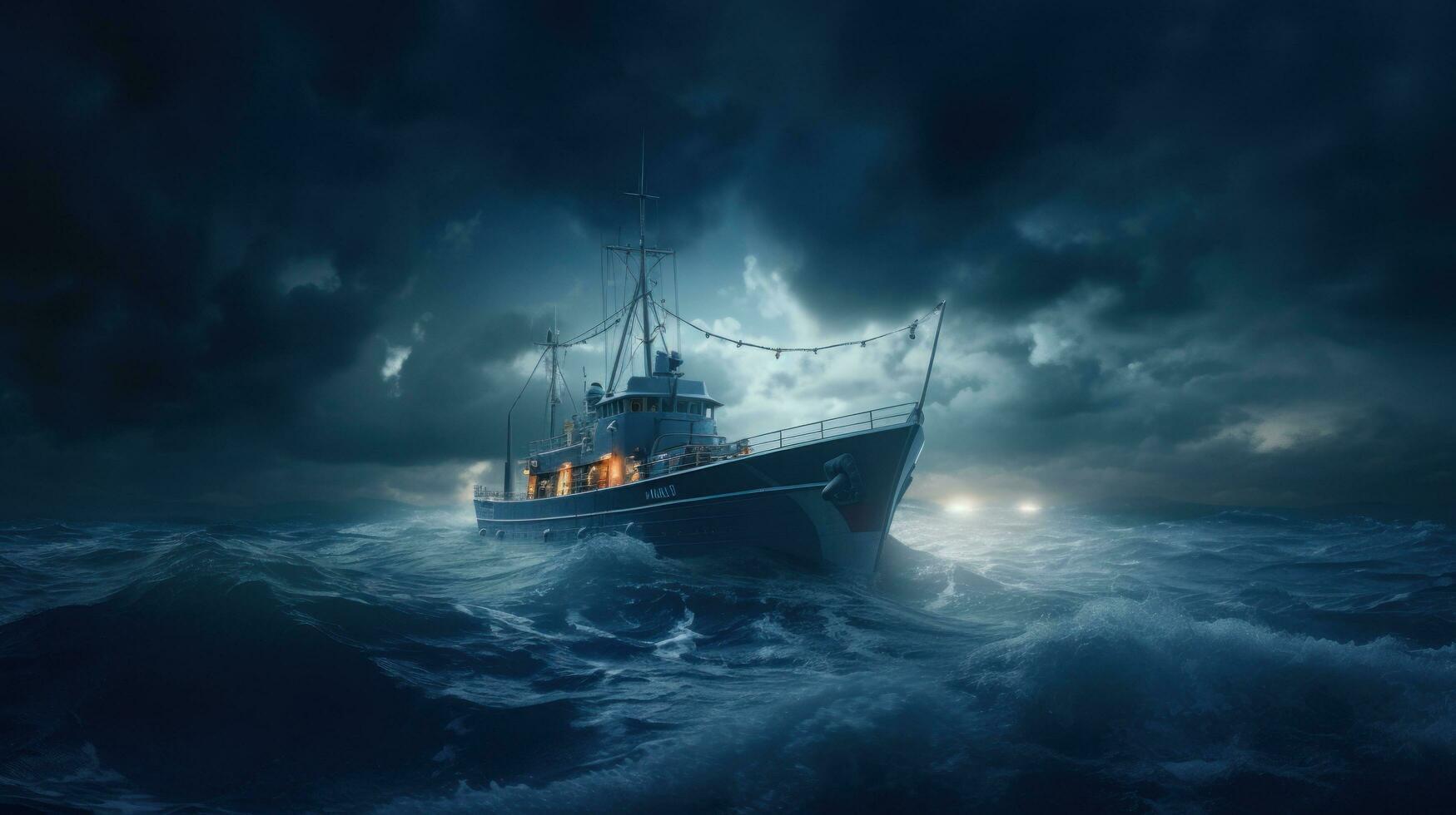 Storm at sea photo