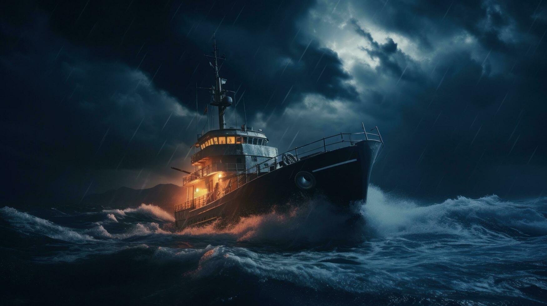 Storm at sea photo