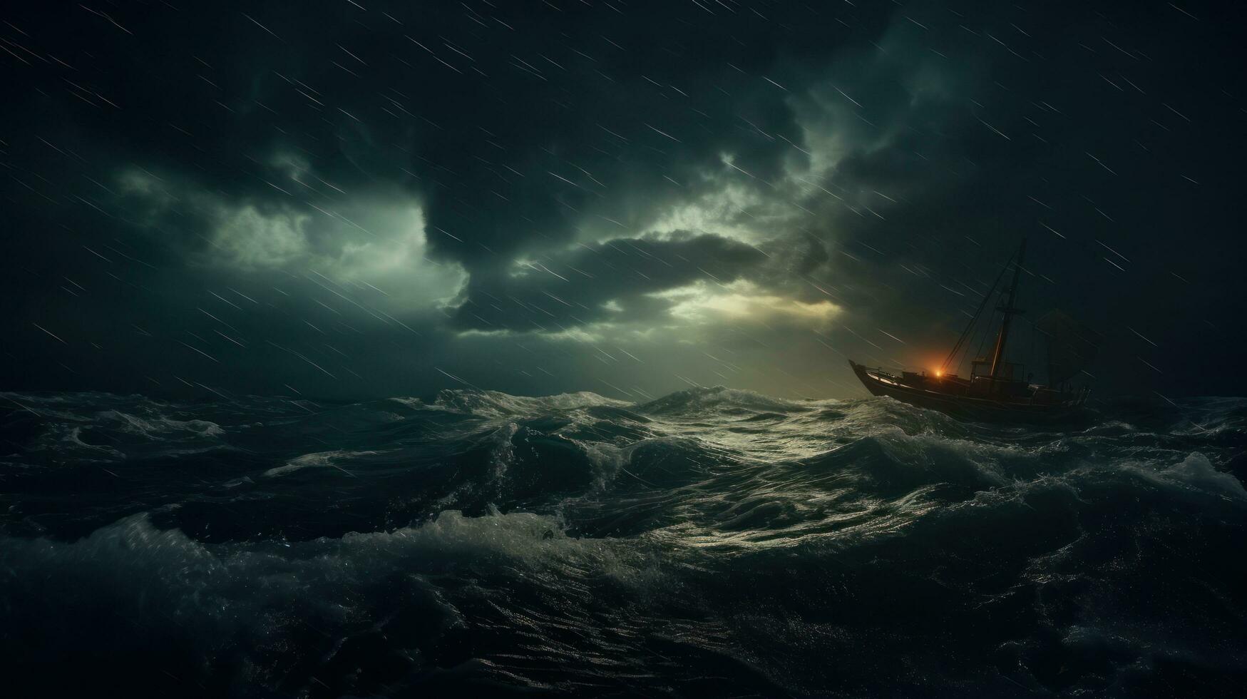 Storm at sea photo