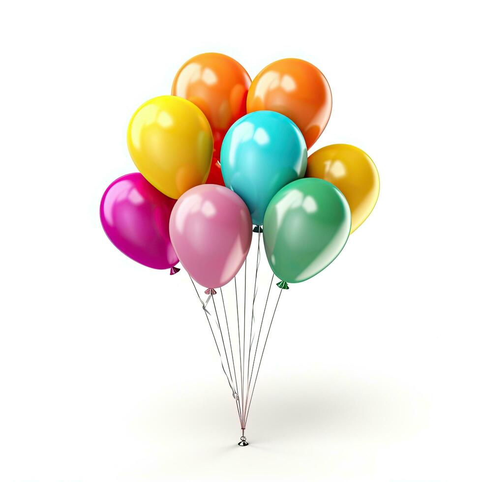 Colorful balloons isolated photo