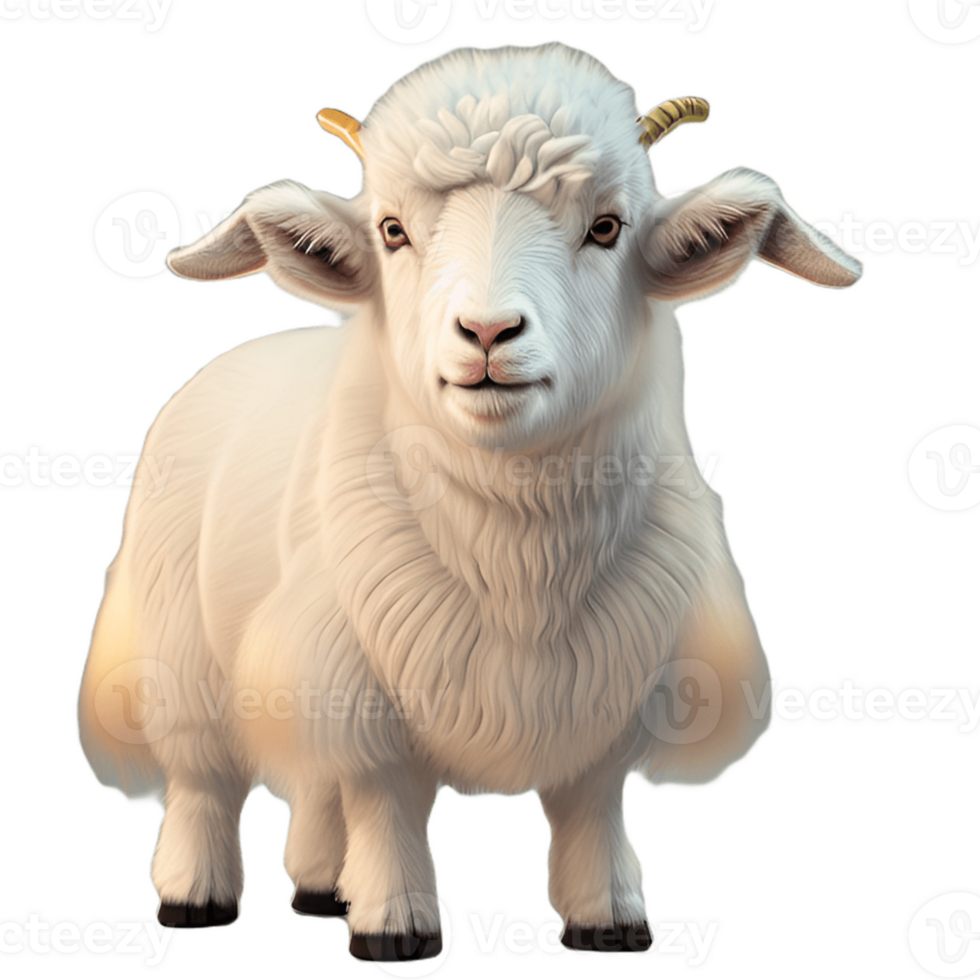 Ilustration 3d goat cute png