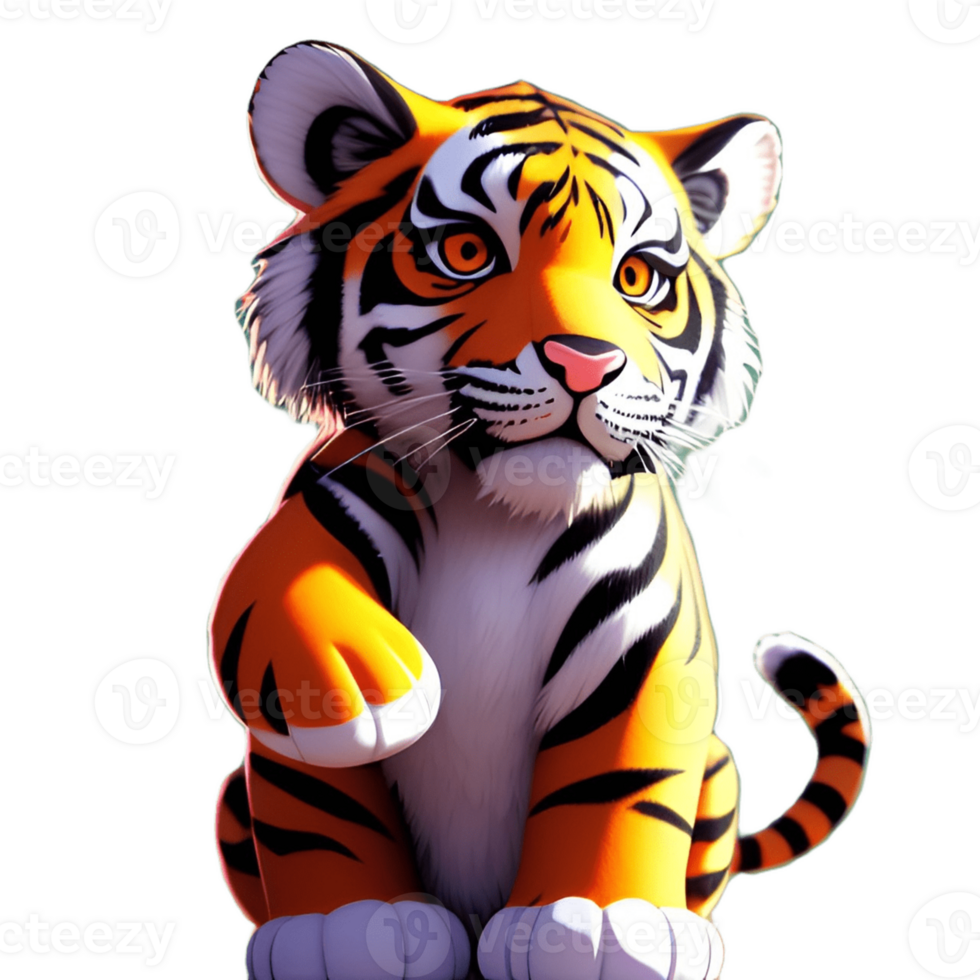 Cute tiger kids png