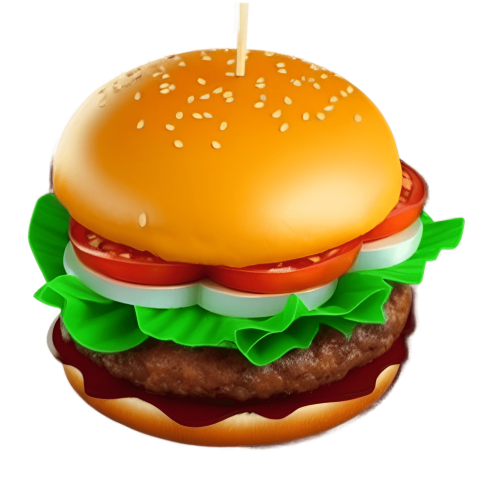 Hamburger 3d voedsel png