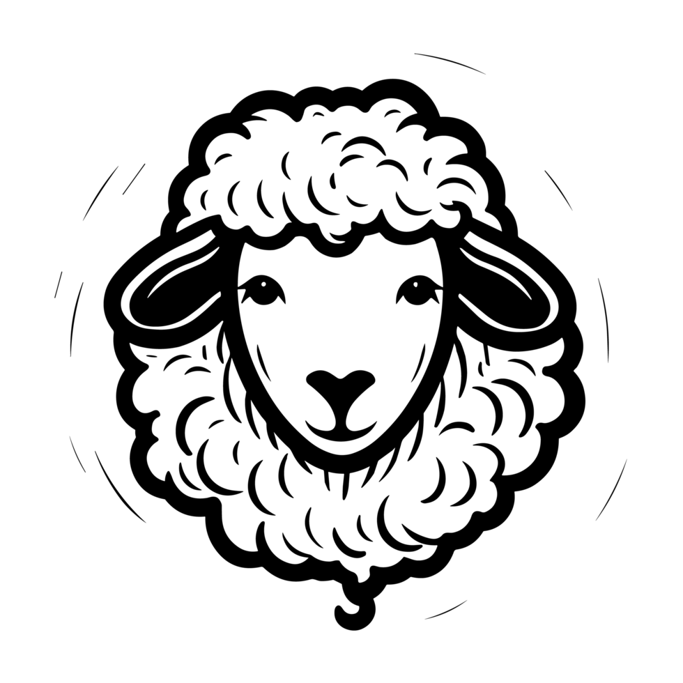 pecora silhouette - generativo ai png