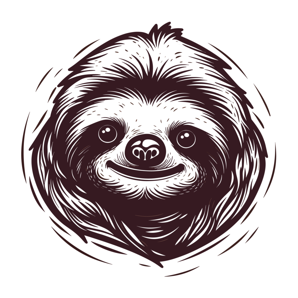 Sloth Silhouette - png