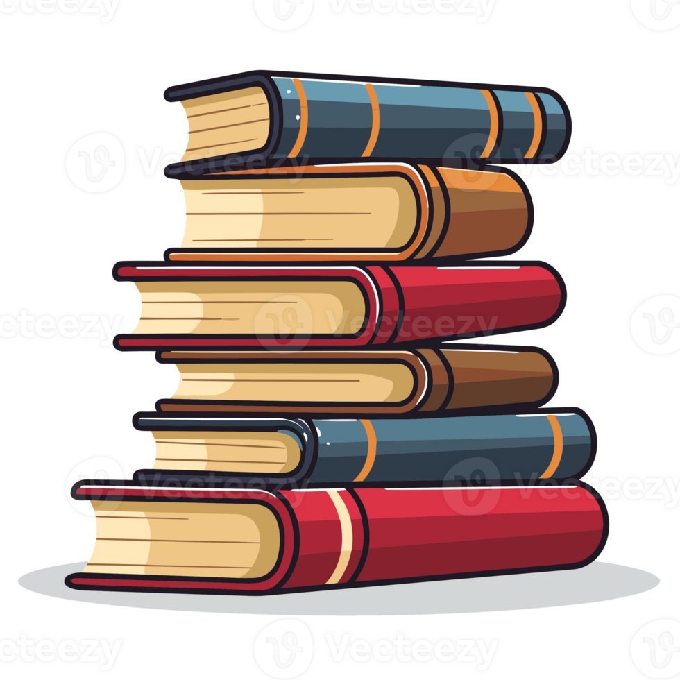 Stack of Books - Generative Ai png