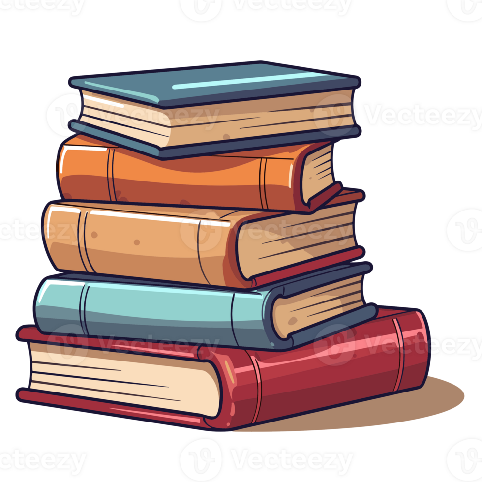 Stack of Books - Generative Ai png