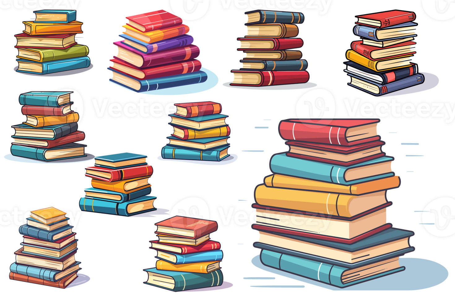 Stack of Books - Generative Ai png