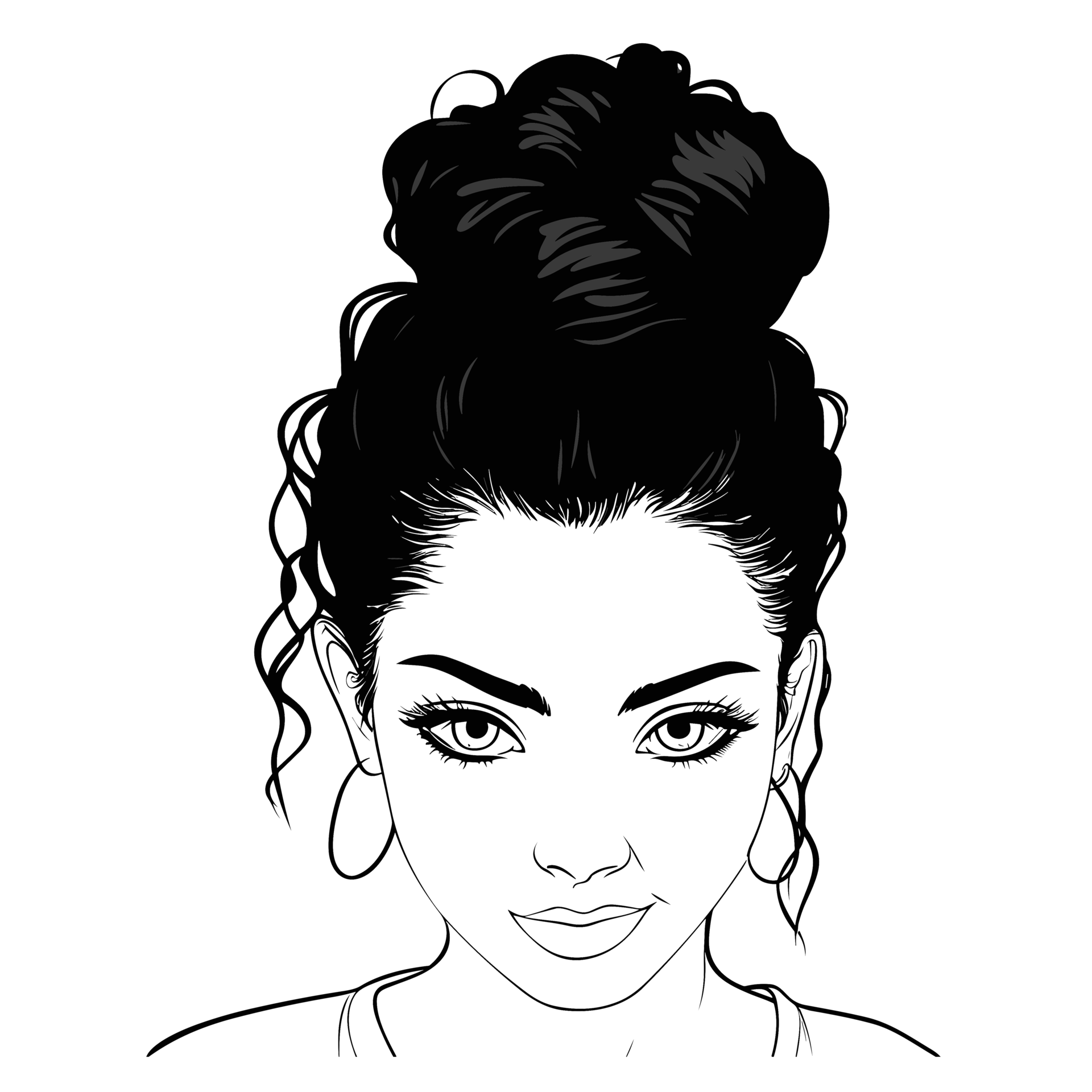 Different Style Female Hair Generative Ai 26912054 PNG