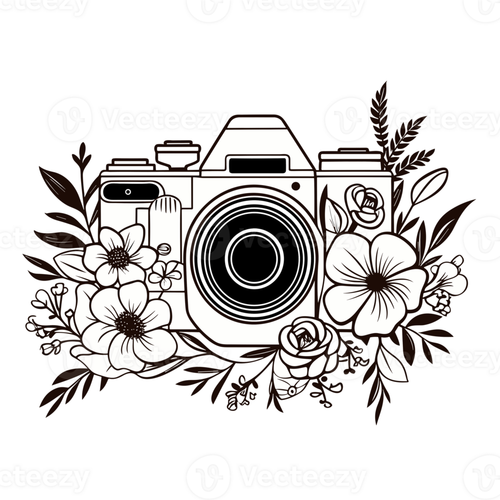 Beautiful Camera Silhouette - Generative Ai png