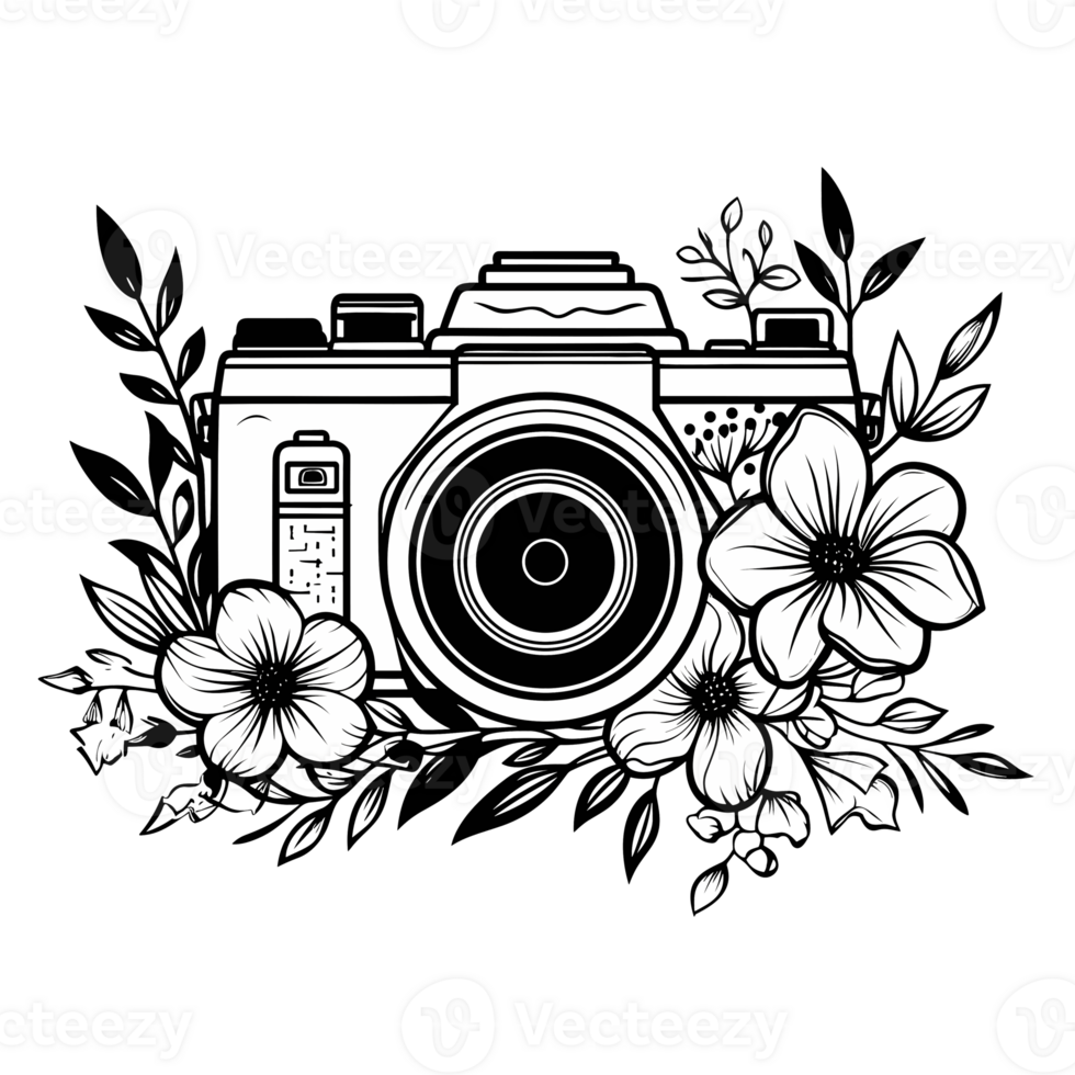Beautiful Camera Silhouette - Generative Ai png