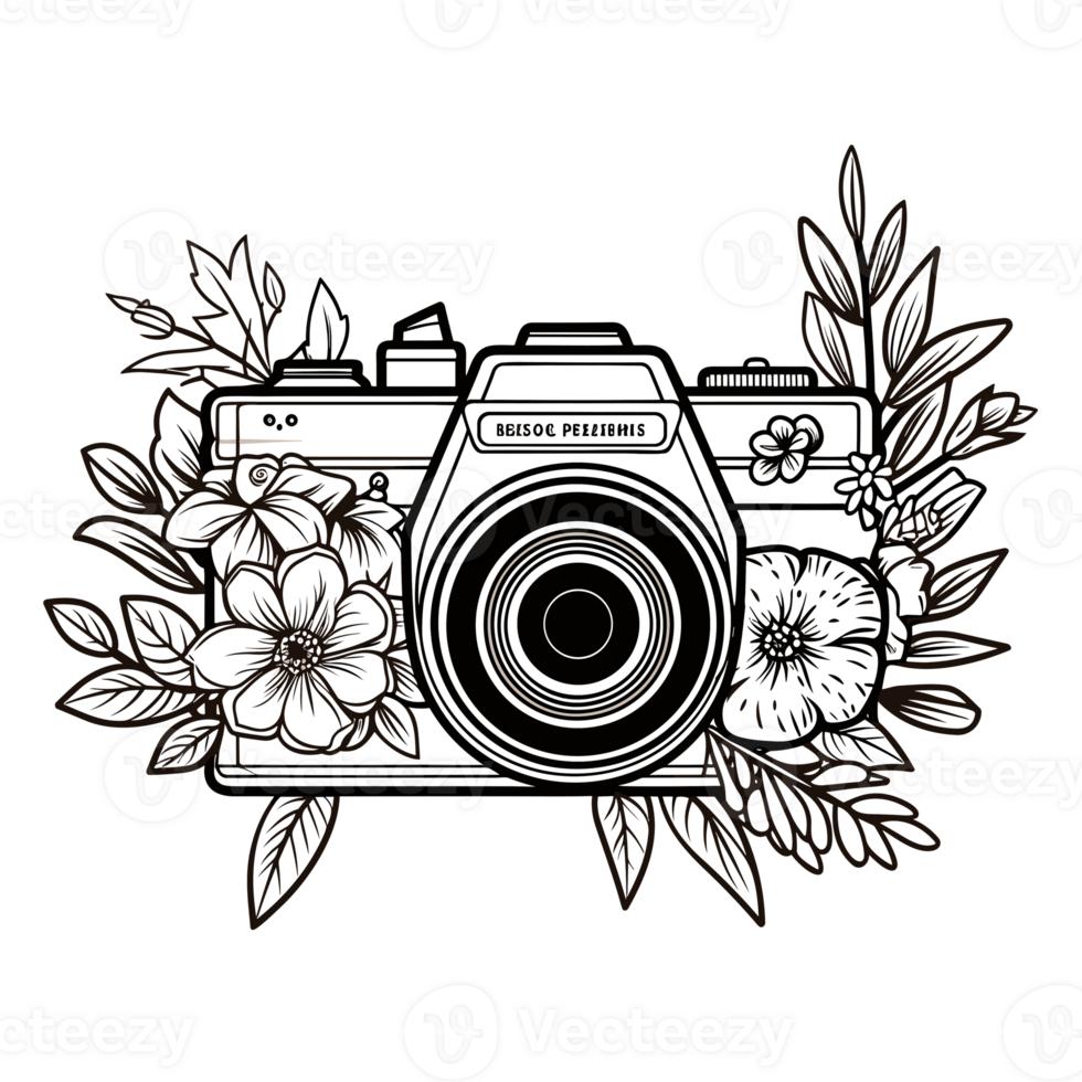 Beautiful Camera Silhouette - Generative Ai png