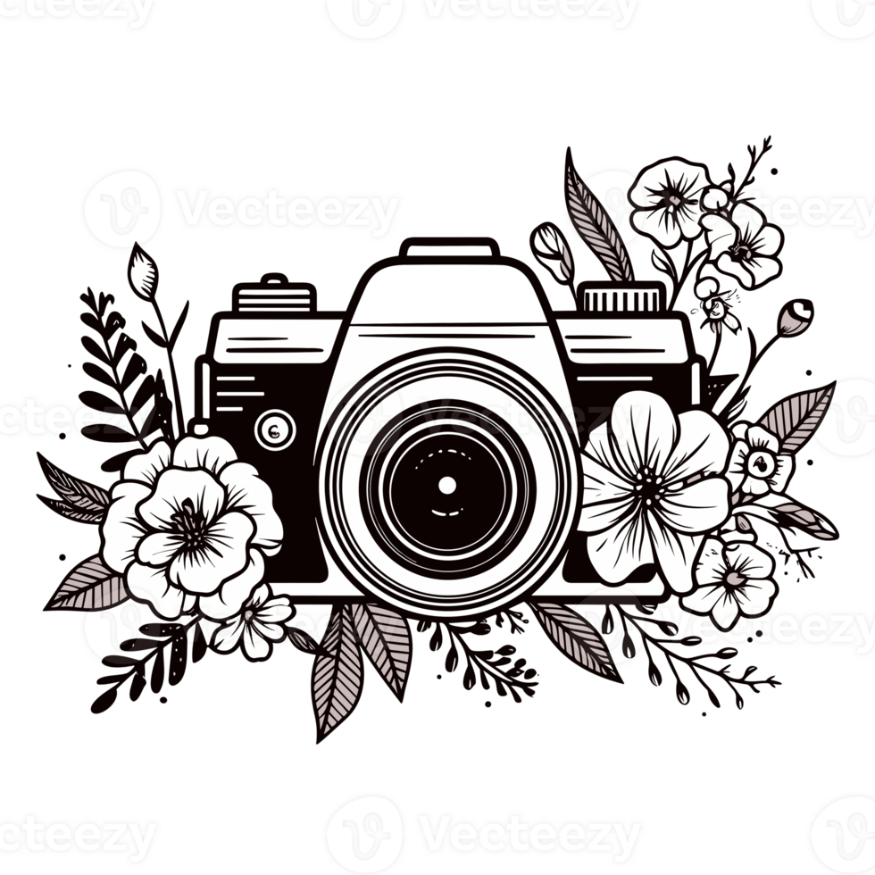 Beautiful Camera Silhouette - Generative Ai png