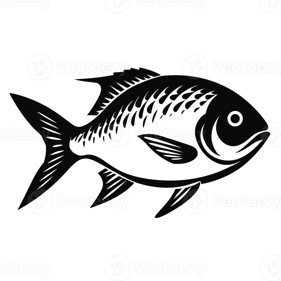 Beautiful Fish Silhouette - Generative Ai png