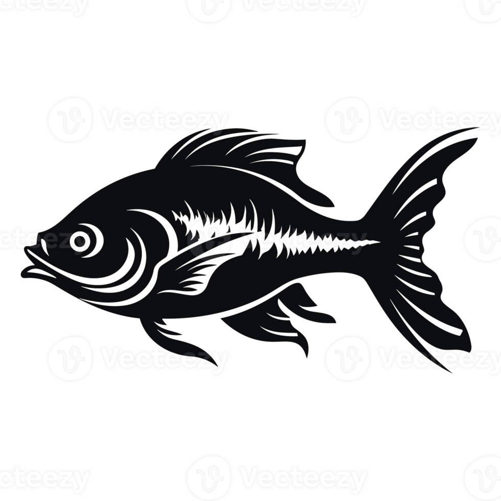 Beautiful Fish Silhouette - Generative Ai png
