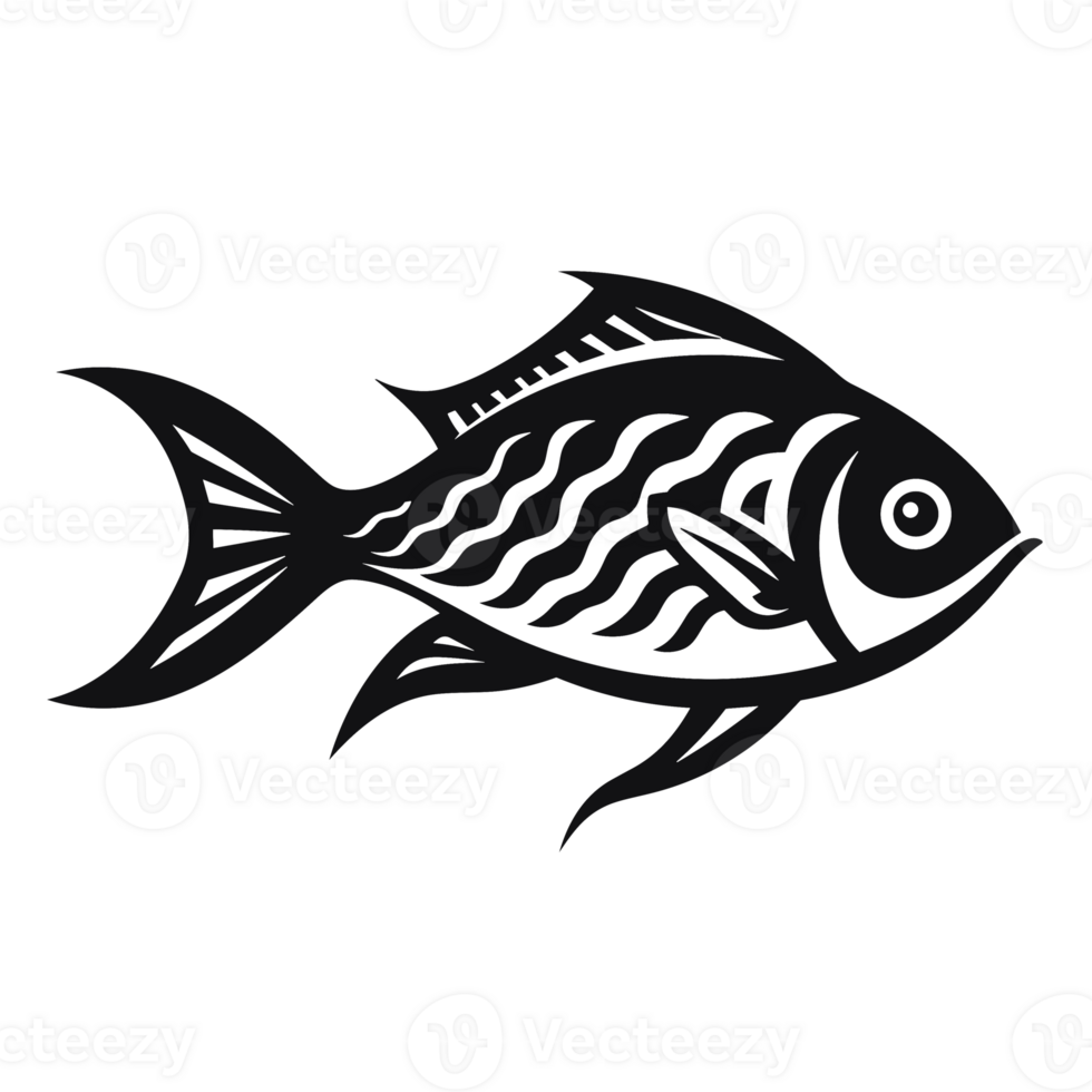 Beautiful Fish Silhouette - Generative Ai png