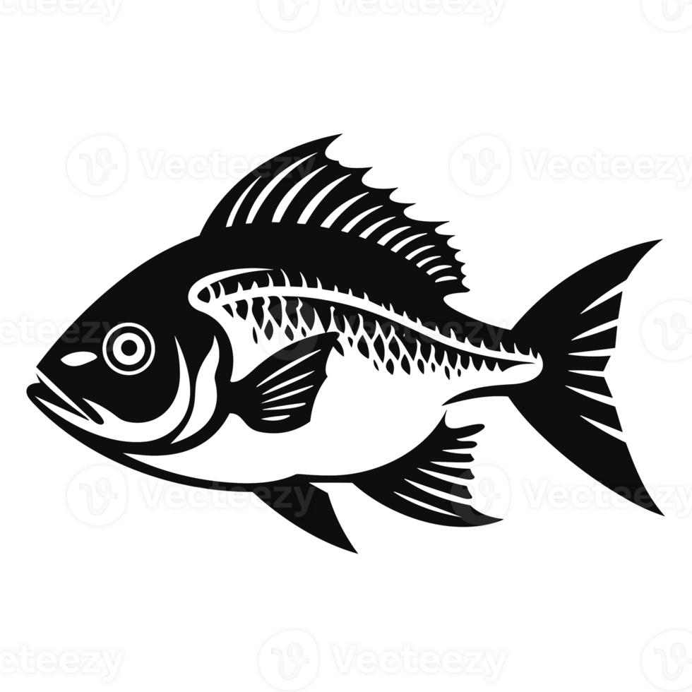 Beautiful Fish Silhouette - Generative Ai png