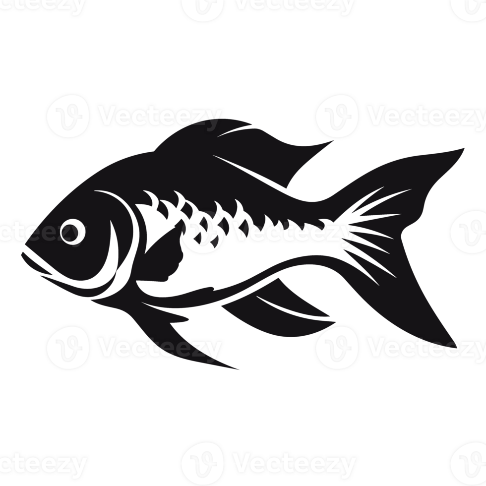 Beautiful Fish Silhouette - Generative Ai png